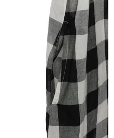 Green Parks インド綿 ギンガムチェックノースリーブワンピース