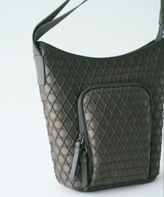 MIYABIYA LAQUOH【撥水加工】篭目柄エンボスボンディング ポケットショルダー