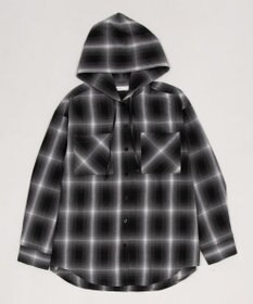 WEGO フードチェックシャツ