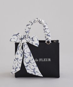 Maison de FLEUR スカーフ付きギャザーハンドル２Ｗａｙバッグ