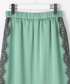 自由区 【洗える】サテンレース スカート