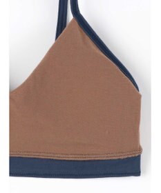 une nana cool 綿ベア天竺 カラーブロッキング ノンワイヤーブラジャー