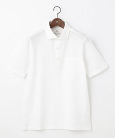 JOSEPH ABBOUD 【吸水速乾/上質感】千鳥サッカーポロシャツ