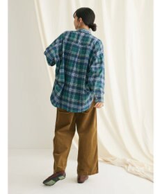 CRAFT STANDARD BOUTIQUE チェックバンドカラーサークルブラウス