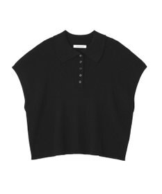 AMERICAN HOLIC フレンチスリーブリブニットポロ