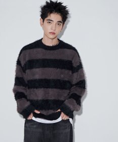 WEGO 【ユニセックスITEM着用】フェザーボーダープルオーバー