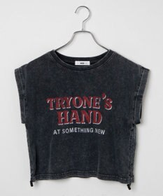 WEGO ヴィンテージウォッシュドロストデザインT