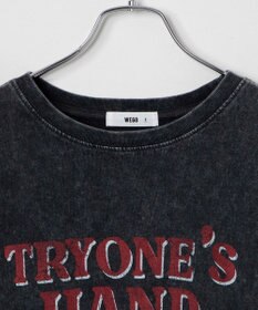 WEGO ヴィンテージウォッシュドロストデザインT