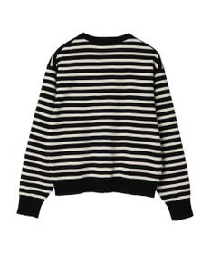 AMERICAN HOLIC エコカルットボーダークルーネックカーディガン