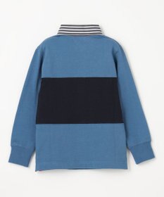 J.PRESS KIDS 【110-130cm】襟ストライプ ブロッキングポロシャツ