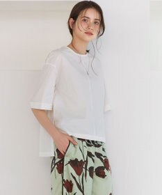 23区 【先行予約/SLOW/一部店舗限定】コットンナイロンタイプライター T ブラウス