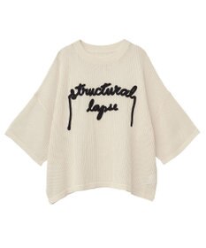 Green Parks テープロゴ透かしニットプルオーバーⅡ