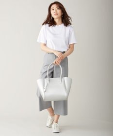 J.PRESS LADIES 【シワになりにくい】コットンフィッティーシャーク ワイドパンツ