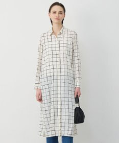 ICB L 【30th ANNIVERSARY】 ウィンドウペンプリント シャツワンピース