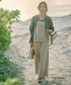 23区 【洗える】LIBECO バンドカラー シャツ