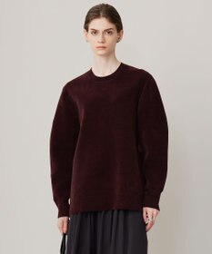 ICB L 【洗える】コットンシェニール コクーンスリーブニット