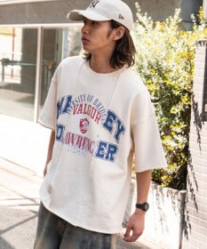 WEGO 【ユニセックス着用ITEM/MLサイズ展開】ドッキングカレッジスウェT（SS）