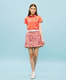 23区GOLF 【WOMEN】無地×プランティカプリント 半そでポロシャツ