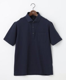 JOSEPH ABBOUD 【吸水速乾/上質感】千鳥サッカーポロシャツ