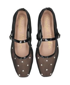 Bridget Birkin 【Bridget Birkin】ドットビジューチュールフラットシューズ