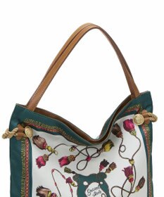 TOPKAPI 【TREASURE TOPKAPI】マイルドサテン スカーフ柄 トートバッグ