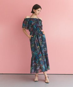 GRACE CONTINENTAL ボタニカルプリントワンピース
