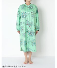 tsumori chisato SLEEP ルームウエア　ワンピース　長袖　綿100%　綿サテン素材　/ワコール　UNX545