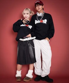 WEGO 【ユニセックス着用ITEM/MLサイズ展開】ハートモチーフプルオーバー