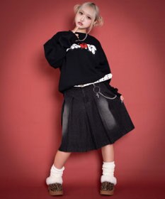 WEGO 【ユニセックス着用ITEM/MLサイズ展開】ハートモチーフプルオーバー