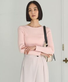UNFILO マイビューティ リブボートネック ニット