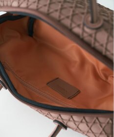 MIYABIYA LAQUOH【撥水加工】篭目柄エンボスボンディング ミニボストン