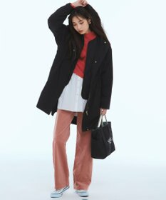 23区 【洗える】23区DENIM ベルベットストレッチ ワイドパンツ