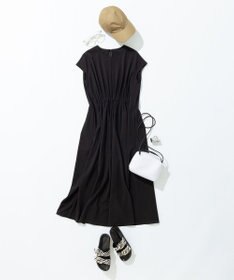 ICB L 【ASUMI・MANAMIコラボ 丈が選べる】タックデザインワンピース