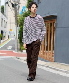 WEGO 【ユニセックス着用ITEM/ウエストゴム/SMLサイズ展開】コーデュロイイージーストレートパンツ