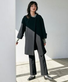 ICB 【洗える】TaPeダブルクロス セミフレアパンツ