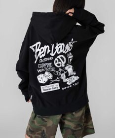 WEGO 【ユニセックス着用ITEM/MLサイズ展開】別注BENDAVISグラフィックジップパーカー