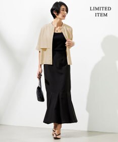 ICB 【WEB限定・洗える】 シルキーツイル クロップドシャツ