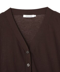 AMERICAN HOLIC 5分袖シアーVネックニットカーディガン