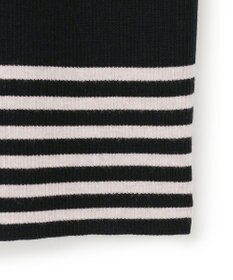 23区 L 【見上愛さん着用/VERY掲載/洗える】ウーステッドウール リブタートル ボーダー ニット