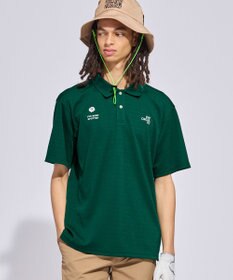 PW CIRCULUS 【MEN】ミニワッフル鹿の子ポロ ゴルフ グリーン系