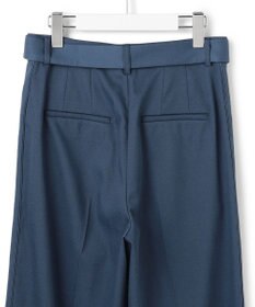 ICB L 【裏起毛】 ウォームサテン ワイドストレートパンツ