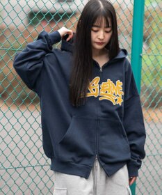WEGO 【ユニセックス着用ITEM/SMLサイズ展開】グラフィックZIPパーカー