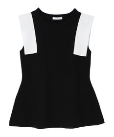 Green Parks ミラノリブノースリーブニットプルオーバー