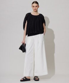 ICB L 【洗える】アセテートペーパーハイゲージ プルオーバーニット