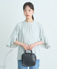 earth music&ecology フリル７分袖ブラウス