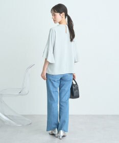 earth music&ecology フリル７分袖ブラウス