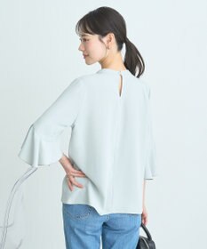 earth music&ecology フリル７分袖ブラウス