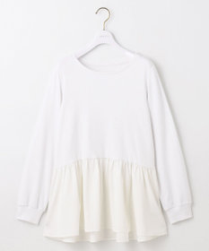 ANY SIS スムースコンビペプラム カットソー