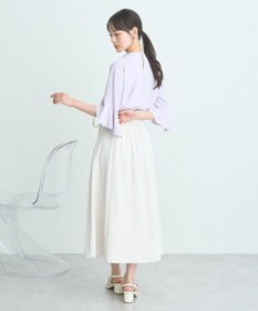 earth music&ecology フリル７分袖ブラウス