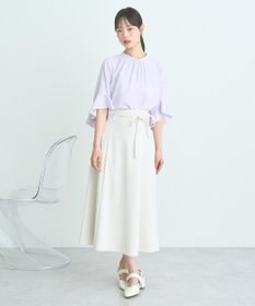 earth music&ecology フリル７分袖ブラウス